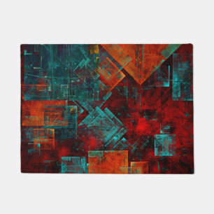 Abstract Modern Kleurrijk Koel Artistiek Patroon Deurmat