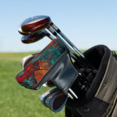 Abstract Modern Kleurrijk Koel Artistiek Patroon Golfheadcover (Insitu)