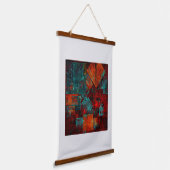 Abstract Modern Kleurrijk Koel Artistiek Patroon Hangend Wandkleed (Gebogen)