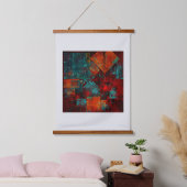 Abstract Modern Kleurrijk Koel Artistiek Patroon Hangend Wandkleed (Slaapkamer)