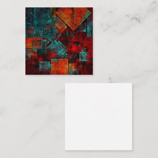 Abstract Modern Kleurrijk Koel Artistiek Patroon Informatiekaartje (Voorkant / Achterkant)