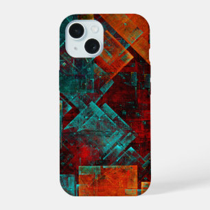 Abstract Modern Kleurrijk Koel Artistiek Patroon iPhone 15 Case