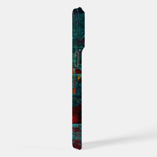 Abstract Modern Kleurrijk Koel Artistiek Patroon iPhone Hoesje (Rechterkant)