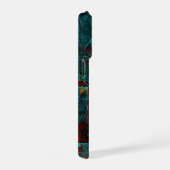 Abstract Modern Kleurrijk Koel Artistiek Patroon iPhone Hoesje (Rechterkant)