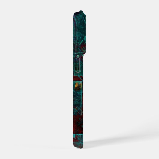 Abstract Modern Kleurrijk Koel Artistiek Patroon iPhone Hoesje (Rechterkant)