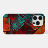 Abstract Modern Kleurrijk Koel Artistiek Patroon iPhone Hoesje (Achterkant horizontaal)