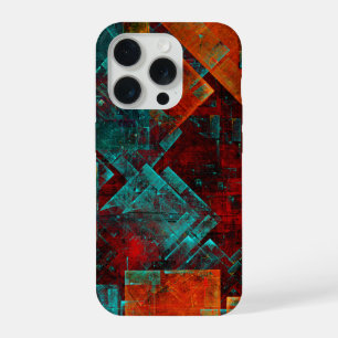 Abstract Modern Kleurrijk Koel Artistiek Patroon iPhone 15 Pro Case