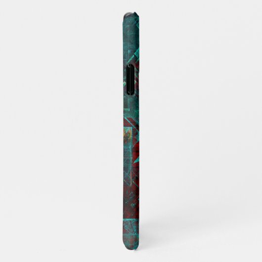 Abstract Modern Kleurrijk Koel Artistiek Patroon iPhone Hoesje (Rechterkant)