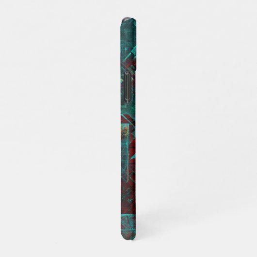 Abstract Modern Kleurrijk Koel Artistiek Patroon iPhone Hoesje (Rechterkant)