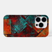 Abstract Modern Kleurrijk Koel Artistiek Patroon iPhone Hoesje (Achterkant horizontaal)