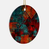 Abstract Modern Kleurrijk Koel Artistiek Patroon Keramisch Ornament (Rechts)