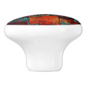 Abstract Modern Kleurrijk Koel Artistiek Patroon Keramische Knop (Zijkant)