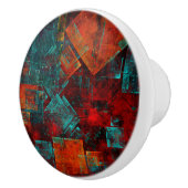 Abstract Modern Kleurrijk Koel Artistiek Patroon Keramische Knop (Rechts)