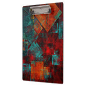 Abstract Modern Kleurrijk Koel Artistiek Patroon Klembord (Links)