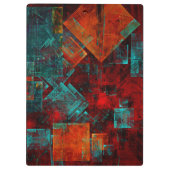 Abstract Modern Kleurrijk Koel Artistiek Patroon Klembord (Achterkant)