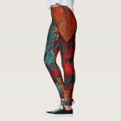Abstract Modern Kleurrijk Koel Artistiek Patroon Leggings (Links)