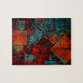 Abstract Modern Kleurrijk Koel Artistiek Patroon Legpuzzel (Horizontaal)