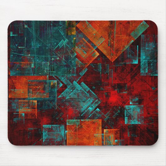 Abstract Modern Kleurrijk Koel Artistiek Patroon Muismat (Voorkant)