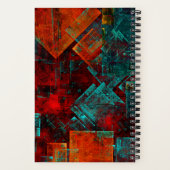 Abstract Modern Kleurrijk Koel Artistiek Patroon Notitieboek (Achterkant)