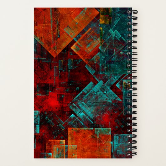 Abstract Modern Kleurrijk Koel Artistiek Patroon Notitieboek (Achterkant)