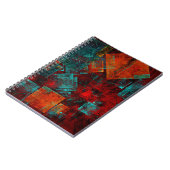 Abstract Modern Kleurrijk Koel Artistiek Patroon Notitieboek (Linkerzijde)