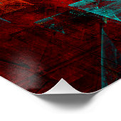 Abstract Modern Kleurrijk Koel Artistiek Patroon Perfect Poster (Hoek)