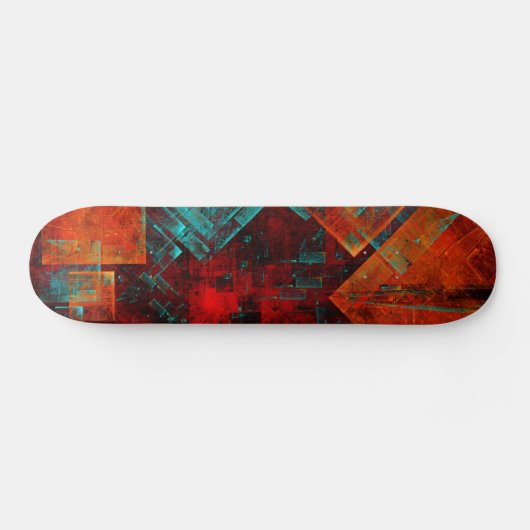 Abstract Modern Kleurrijk Koel Artistiek Patroon Persoonlijk Skateboard (Horizontaal)