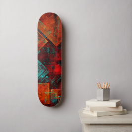 Abstract Modern Kleurrijk Koel Artistiek Patroon Persoonlijk Skateboard