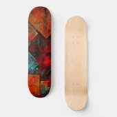Abstract Modern Kleurrijk Koel Artistiek Patroon Persoonlijk Skateboard (Voorkant)