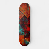 Abstract Modern Kleurrijk Koel Artistiek Patroon Persoonlijk Skateboard (Voorkant)