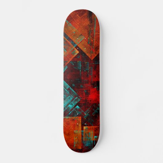 Abstract Modern Kleurrijk Koel Artistiek Patroon Persoonlijk Skateboard (Voorkant)