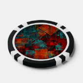 Abstract Modern Kleurrijk Koel Artistiek Patroon Poker Chips (Enkel)