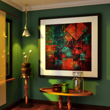 Abstract Modern Kleurrijk Koel Artistiek Patroon