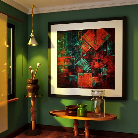 Abstract Modern Kleurrijk Koel Artistiek Patroon Poster