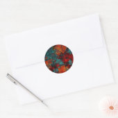 Abstract Modern Kleurrijk Koel Artistiek Patroon Ronde Sticker (Envelop)