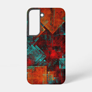 Abstract modern kleurrijk koel artistiek patroon samsung galaxy hoesje