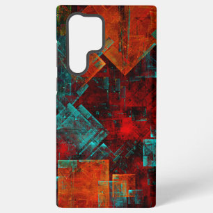 Abstract modern kleurrijk koel artistiek patroon samsung galaxy hoesje