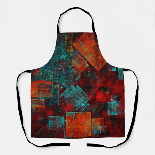 Abstract Modern Kleurrijk Koel Artistiek Patroon Schort (Voorkant)
