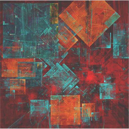 Abstract Modern Kleurrijk Koel Artistiek Patroon Sticker (Voorkant)