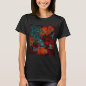 Abstract Modern Kleurrijk Koel Artistiek Patroon T-shirt (Voorkant)