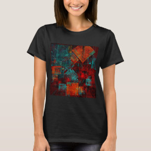 Abstract Modern Kleurrijk Koel Artistiek Patroon T-shirt