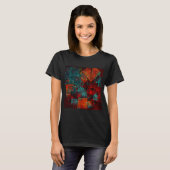 Abstract Modern Kleurrijk Koel Artistiek Patroon T-shirt (Voorkant volledig)