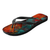 Abstract Modern Kleurrijk Koel Artistiek Patroon Teenslippers (Schuin)
