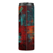 Abstract Modern Kleurrijk Koel Artistiek Patroon Thermosbeker (Achterkant)