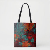 Abstract Modern Kleurrijk Koel Artistiek Patroon Tote Bag (Voorkant)