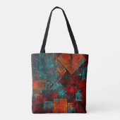 Abstract Modern Kleurrijk Koel Artistiek Patroon Tote Bag (Achterkant)
