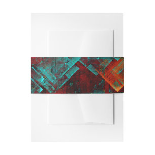 Abstract modern kleurrijk koel artistiek patroon uitnodigingen wikkel