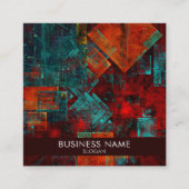 Abstract Modern Kleurrijk Koel Artistiek Patroon Vierkante Visitekaartje (Voorkant)