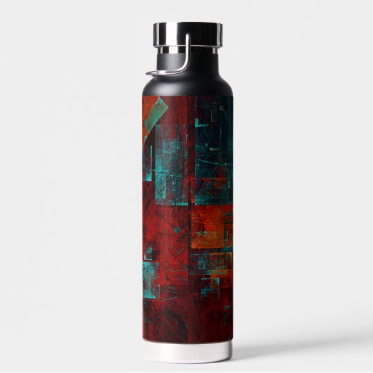 Abstract Modern Kleurrijk Koel Artistiek Patroon Waterfles (Rechts)