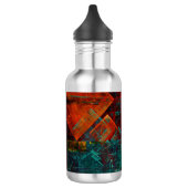 Abstract Modern Kleurrijk Koel Artistiek Patroon Waterfles (Links)